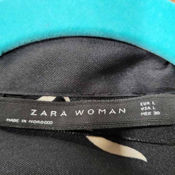 Zara Black and White Midi Dress - Picture 8 of 10